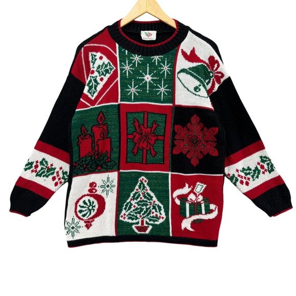 Vtg Nutcracker Ugly Christmas Sweater Womens Multicolor Tacky Pullover Sz 58 L - Picture 1 of 8